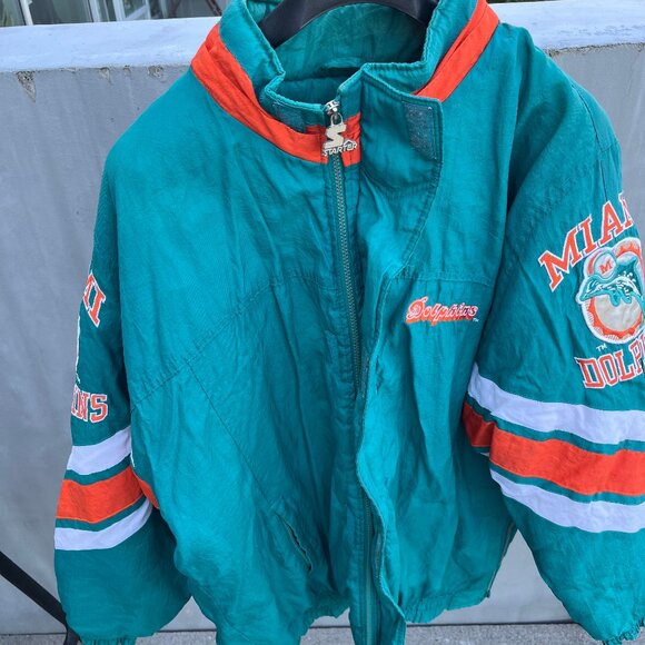 Vintage 90's Miami Dolphins Starter Jacket- Zip Up- Size XL - Picture 7 of 7